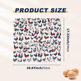 Egg Apron, Egg Collecting Apron with 12 Pockets for Fresh Eggs - Gathering Eggs from Chickens, Ducks, and Geese (White)