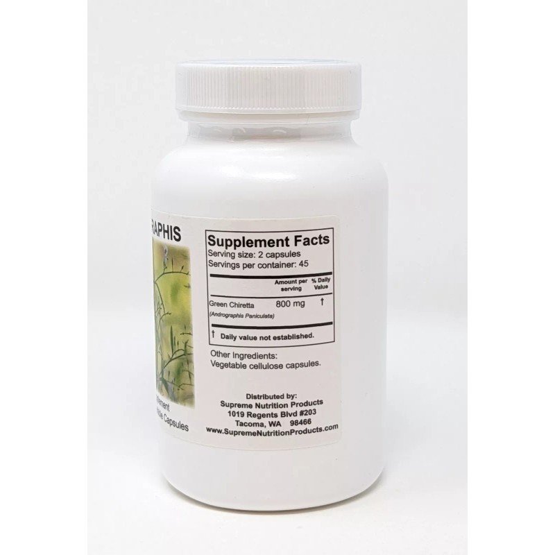 Supreme Nutrition Products Andrographis by Supreme Nutrition. Antiviral, Antibacterial, Anti-inflammatory