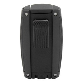 Xikar Turismo Double Jet Flame Butane Torch Lighter, Silver | Wind Resistant, Refillable Fuel Tank with EZ-View Window, Adjustable Flame, Easy Push Ignition, Flip-Top Lid, High Altitude Tested