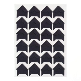 Yesallwas Photo Corner Stickers, Black, Set of 10, 240 Pieces, Corner DIY Photo Book, Album Sticker, Diary, Notebook, Photo Corner, Corner Sticker, Photo Sticker (Black)