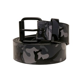 Urban Classics Unisex Synthetic Leather Camo Belt, Dark camouflage