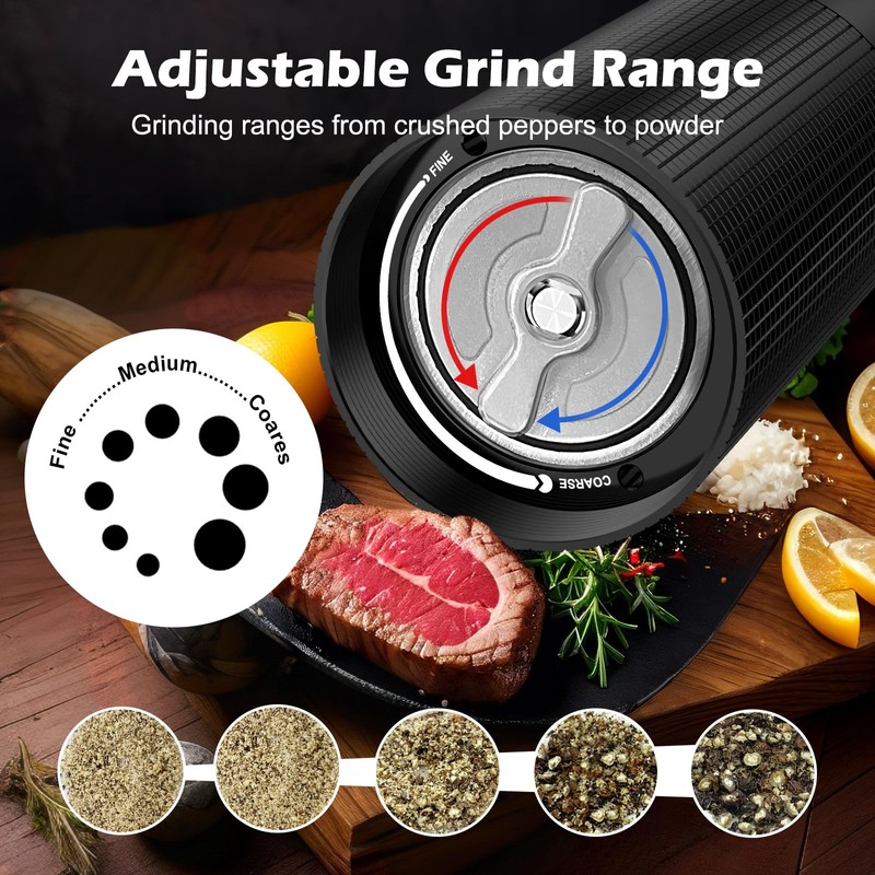 Professional Pepper Grinder Mill Manual - Aluminum Heavy Duty Pepper