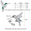 MINCHEDA Hummingbird Woman Adjustable Crystal Ring with Open Ring S925,