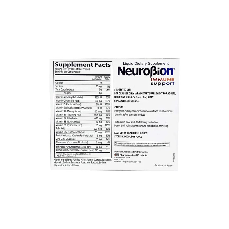 Neurobion Inmunidad Con Echinacea Y Zinc 10 Viales