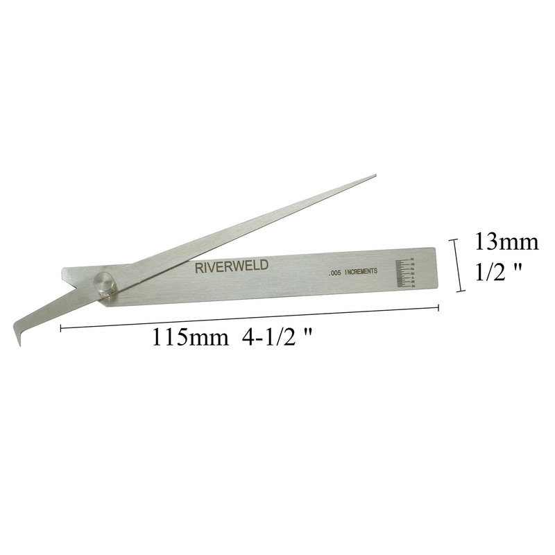 RIVERWELD Pit Gauge V-WAC Weld Measure Inspection Checks Undercut Crown