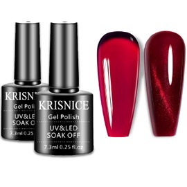 Juego de esmaltes de uñas en gel Jelly Crystal, color vino, burdeos, rojo, translúcido, para otoño, 1 unidad, diseño de esmalte de uñas en gel con... 