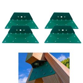 SIWOOD 4 Pcs EZ Frame Wooden Swing Accessories, A-Frame Bracket for Swing Set Swing Beam, Swing Fitting, High Strength Support (Green)