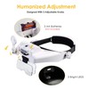 Lighted Head Magnifier With Detachable LEDs, Handsfree Reading Head Mounted