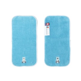 Imabari Towel, Kids Handkerchief, Set of 2, Pokke - Pocke, Organic, Cute, Fluffy (Shirokuma Shirakuma)