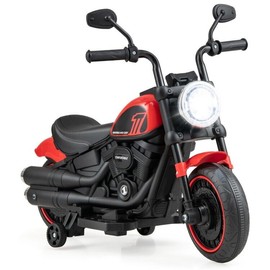 Costway Kids Ride on Electric Motorcycles Gift Kids w/Training Wheels and LED Headlights