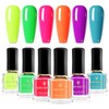 Born Pretty Neon Nail Polish Fluorescent Bright Nail Lacquer 6PCS