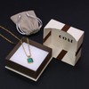 COAI Figaro Chain Necklace Malachite Green Stone Necklace, Gold Necklace