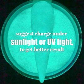 Glow in the dark White Acrylic Nail Powder for French Nails Art 1OZ