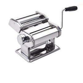 Pasta Maker Machine, Manual Pasta Makers Adjustable Thickness Settings, Noodles Maker with Aluminum Alloy Rollers and Cutter for Spaghetti, Fettuccini, Lasagna, Dumpling Skins (with Brush)