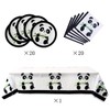 Panda Party Supplies, 20 plates, 20 napkins and 1 tablecloth