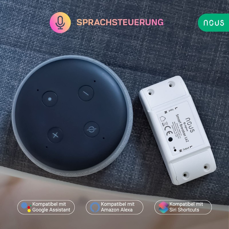 ZigBee Switch Nous L6Z - Alexa Light Switch Flush-Mounted Tuya