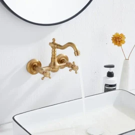 Mezcladora Doble Bronce Para Baño Grifo Clase L