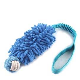 Dog Puppy Toys Dog Squeak Toys Plush Dog Toy with Dog Ropes Knots for Fun and Teeth Cleaning,Tug of War Toys, Puppy Chew Toys, Dog Rope Toys for Training Small, Large Dogs (Blue, Dog Bite Ball Toy)