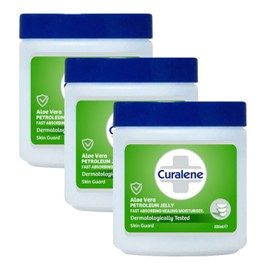 3 x 225mL | Curalene Aloe Vera Petroleum Jelly | Dermatologically Tested | Skin Guard | 3 Pack