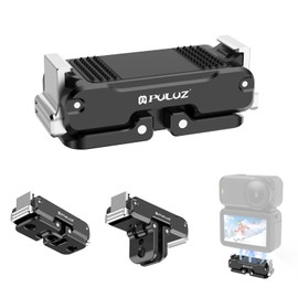 PULUZ [Compatible with DJI: Osmo Action 6, Osmo Nano] Magnetic Quick Release Mount, strong magnetic adsorption, quick release, double-sided strong magnet and double lock design, aluminum alloy