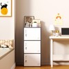 WISUNO 3 Door Vertical Stackable Storage Cabinet with Lock,Anti-Failing Device,