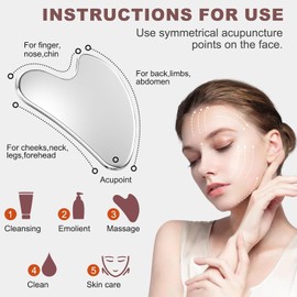 Stainless Steel Gua Sha Tool, Gua Sha Facial Tools for Face Massager,Facial Microcirculation/Puffiness Reducing/Prevents Wrinkles