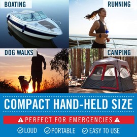 Marine Safety Air Horn Refills, Very Loud Handheld Fog Horn, Mini Compressed Can 1.4oz for Boating and Walking Safety 1.4oz Refills