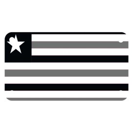 Fast Service Designs Liberia Flag Black & Gray Version 4" X 7" ATV Motorcycle License Plate