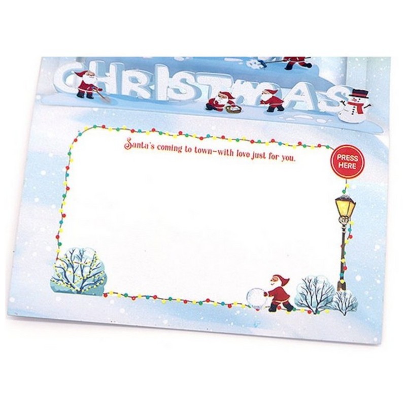 Maeum-dama Premium Christmas 3D Pop-Up Musical Melody Card + Envelope