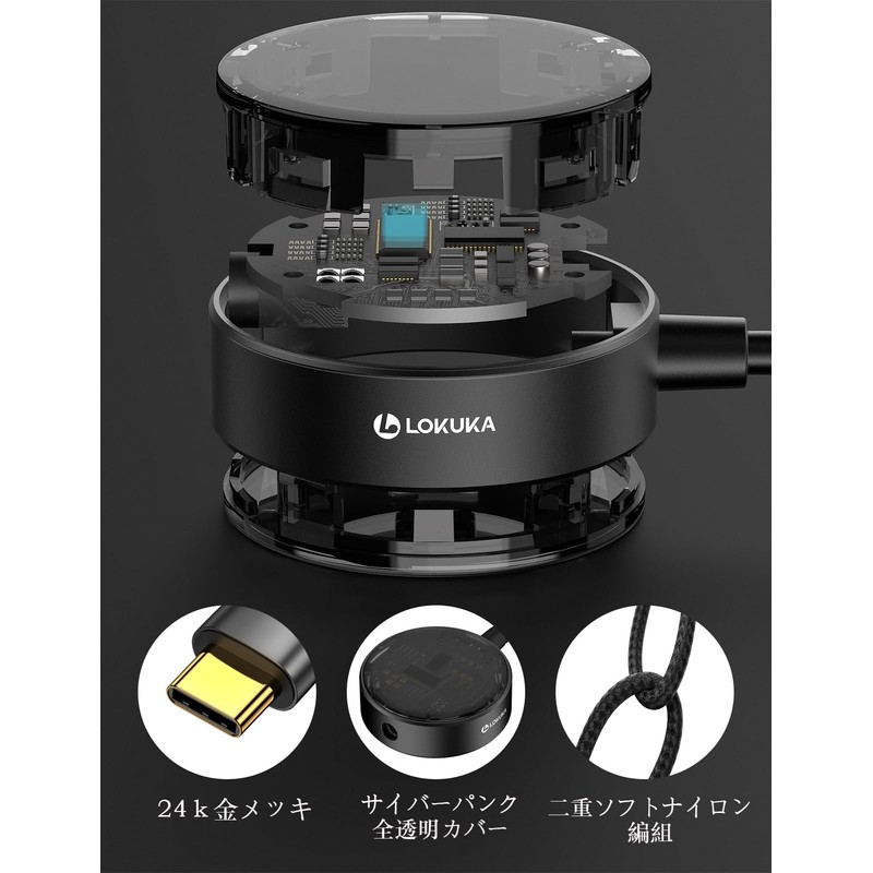 LOKUKA Type C Earphone Jack, Charging, 2 in 1 Charging,