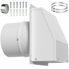 8 Inch Galvanized Steel Hooded Wall Vent with Screen and