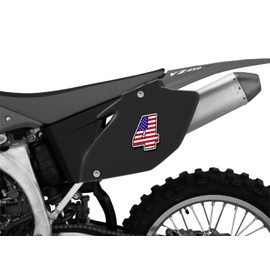Biomar Labs® 1 x Vinyl USA Flag Sticker America National Auto Moto Motocross Motosport Start Racing Number 4 Rally Race Car Bike Motorcycle Tuning N 304