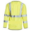 Yoko Premium Yellow Hi-Vis Zipped Long Sleeve Safety Vest with