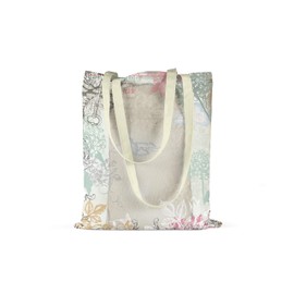 Le Jardin du Lin Printed Shopping Bag, Reusable Bag, Foldable, Fabric Bag with Two Long Handles, Size: 48 x 55 cm