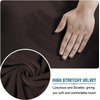 H.VERSAILTEX Real Velvet Plush 3 Piece Stretch Sofa Covers Couch