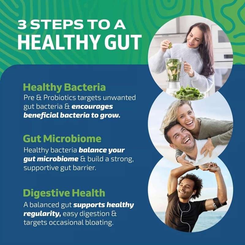 MAV Nutrition Probiotic & Prebiotic Capsules Pre Pro Biotics for