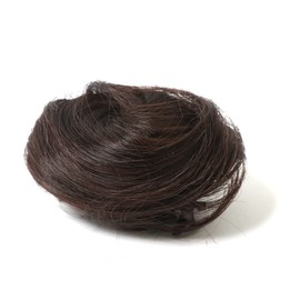 Choose from 2 sizes x 4 colors bun wig clip ladies female bun wig partial wig point wig dark brown M