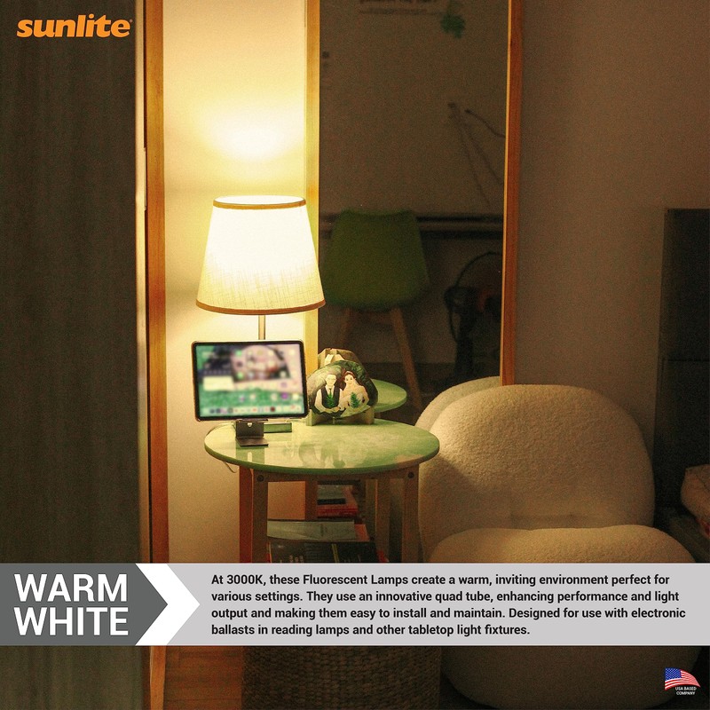 Sunlite 40530 FML27/30K/2PK Quad Tube Plug-in Compact Fluorescent Lamp, FML