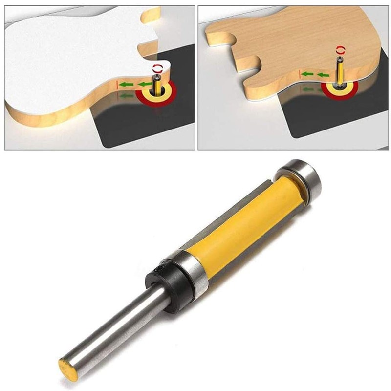 Mesee 2Pcs Top and Bottom Bearing Flush Trim Pattern Router