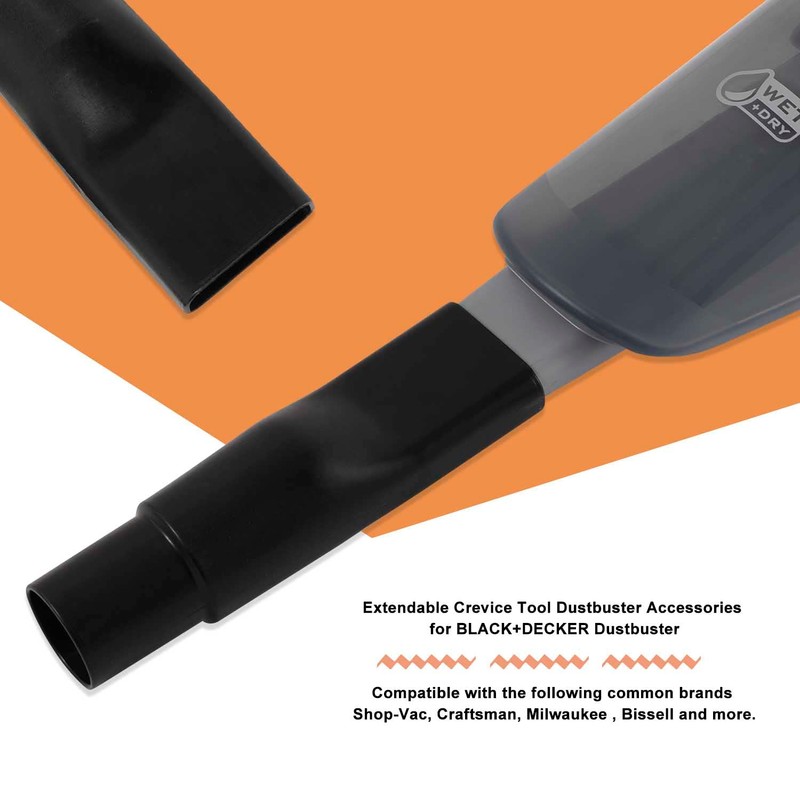 Universal Attachments Adapter Kit - Extendable Crevice Tool Dustbuster Accessories,