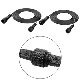 CAMANTU 2Pin Extension Cable 10FT, IP68 Waterproof Extension Lead 16AWG Extension Cord for Outdoor Solar String Lights, Indoor String Lights - 2Pack