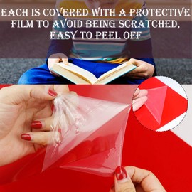 10 Pieces Christmas Gel Filter - Transparent Color Red Correction Lighting Gel Filter 8.5 x 11-Inches Red Gel Light Filter Plastic Film Sheets