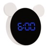 Mirrored Digital Alarm Clock Cute Mice Ear Shape LED Mirror