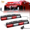 Emergency Dash Strobe Lights 2x16.8 Inch Red White 48 LED