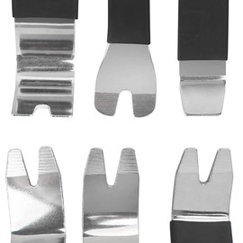 DODODIY Stainless Steel Trim Removal Tools 6PCS Trim Removal Tool Set, Universal Car Body Kit for Car Clips Removal, Dashboard Removal and Car Door Panel Trim Removal (Black)