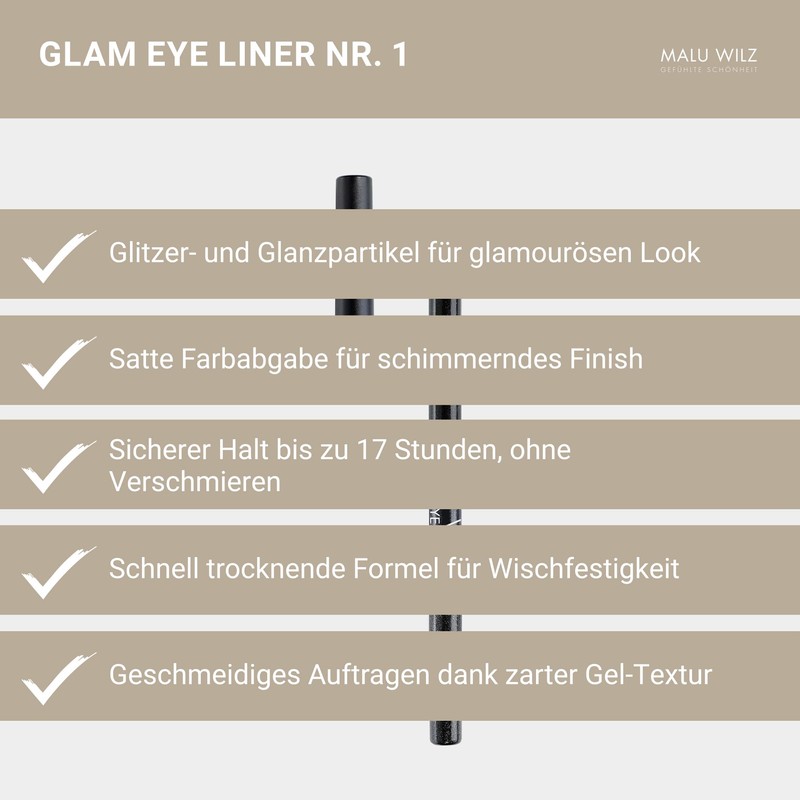 Malu Wilz Glam Eye Liner Smudge-proof Eye Contour Pen with