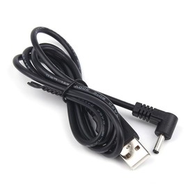 USB Type-A Male to 3.5 x 1.35mm DC 5V Plug Barrel Connector Charging Cable, Right Angled 5V 24AWG DC Power Cord Plug for USB Lights, Fans, Desk Lamps, Speakers, Cartoon Watches, Radiators (Black)