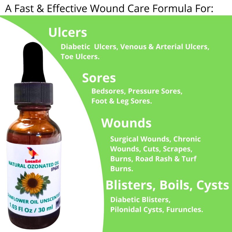 LucaED Ozonated Sunflower Oil for Face & Body – Boosts