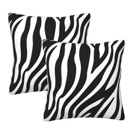 Wansin 16x16 Inch Pillow Covers Set of 2 Zebra Printing Throw Pillow Covers Decorative Pillow Cases Modern Home Decor for Sofa Couch Bed