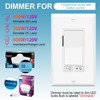 Dimmer Switch,NineLeaf 8PK Single Pole/3 Way, 3-300W LED & CFL,